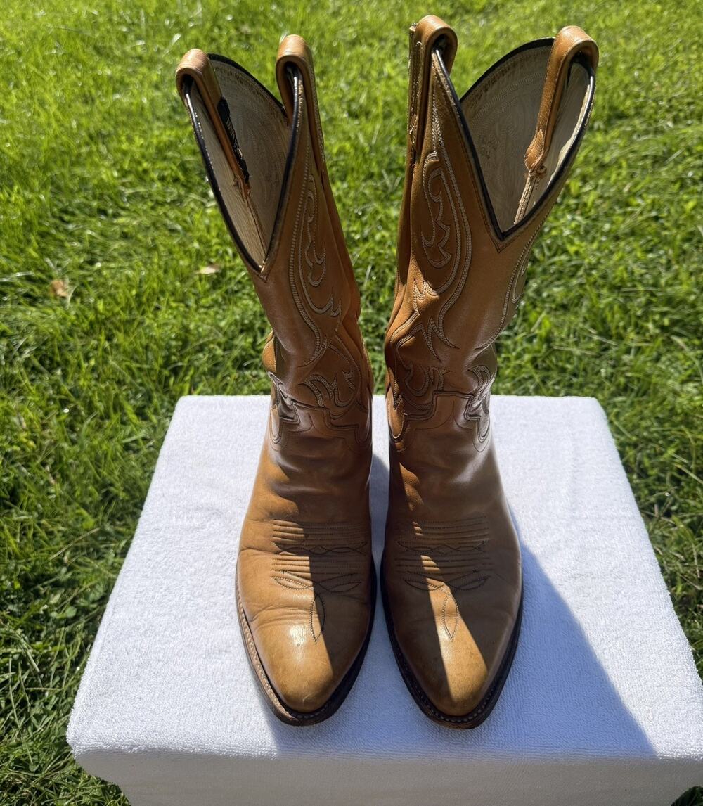Dan Post Women's Tan Leather Western Cowboy Boots US 8.5 MPN 1013